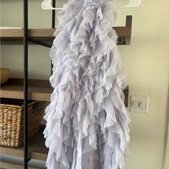 Anthropologie Lavender Ruffle Dress - Picture 3 of 4
